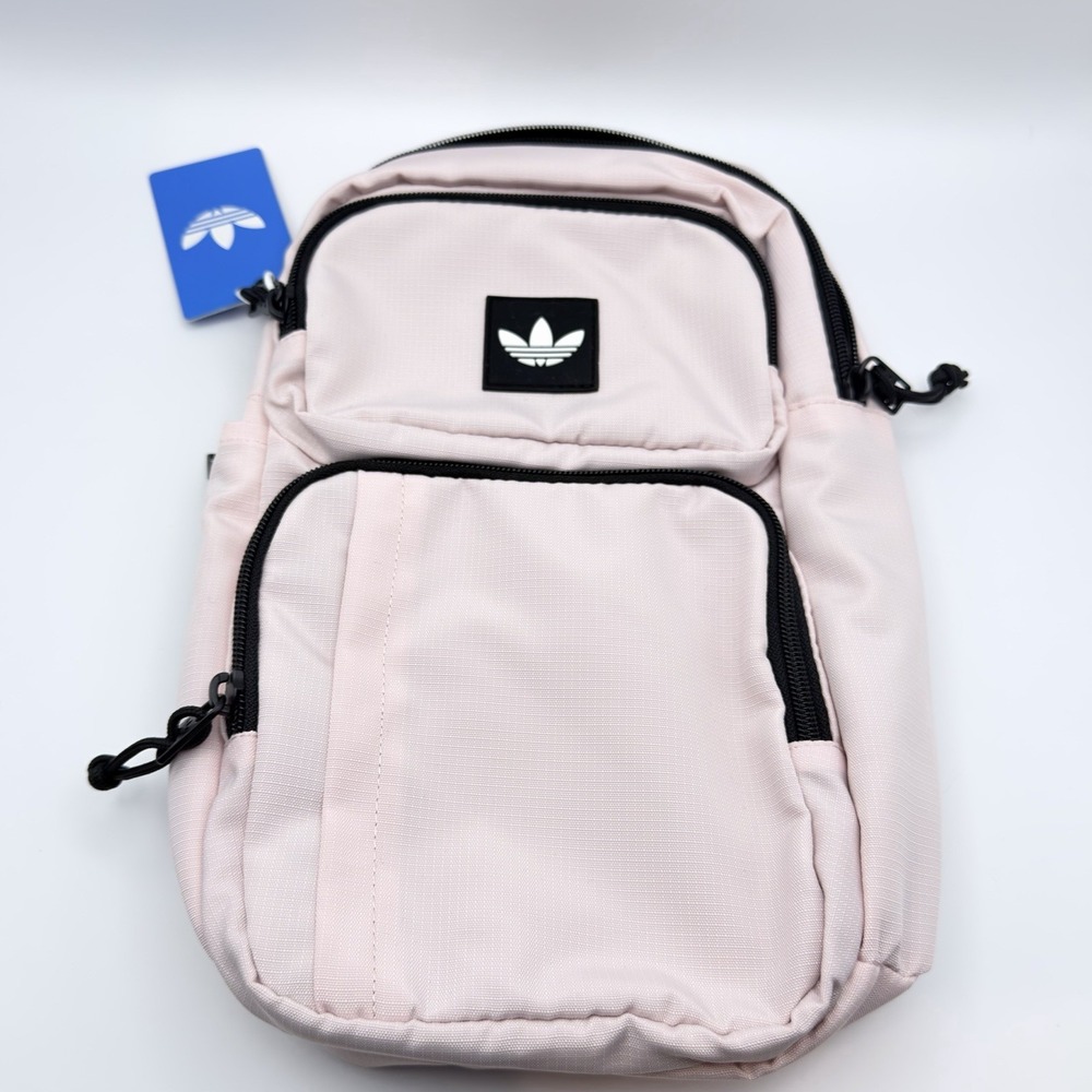 Adidas Essentials Utility 4 Sling Mini Bag Crossbody NWT Pink/black